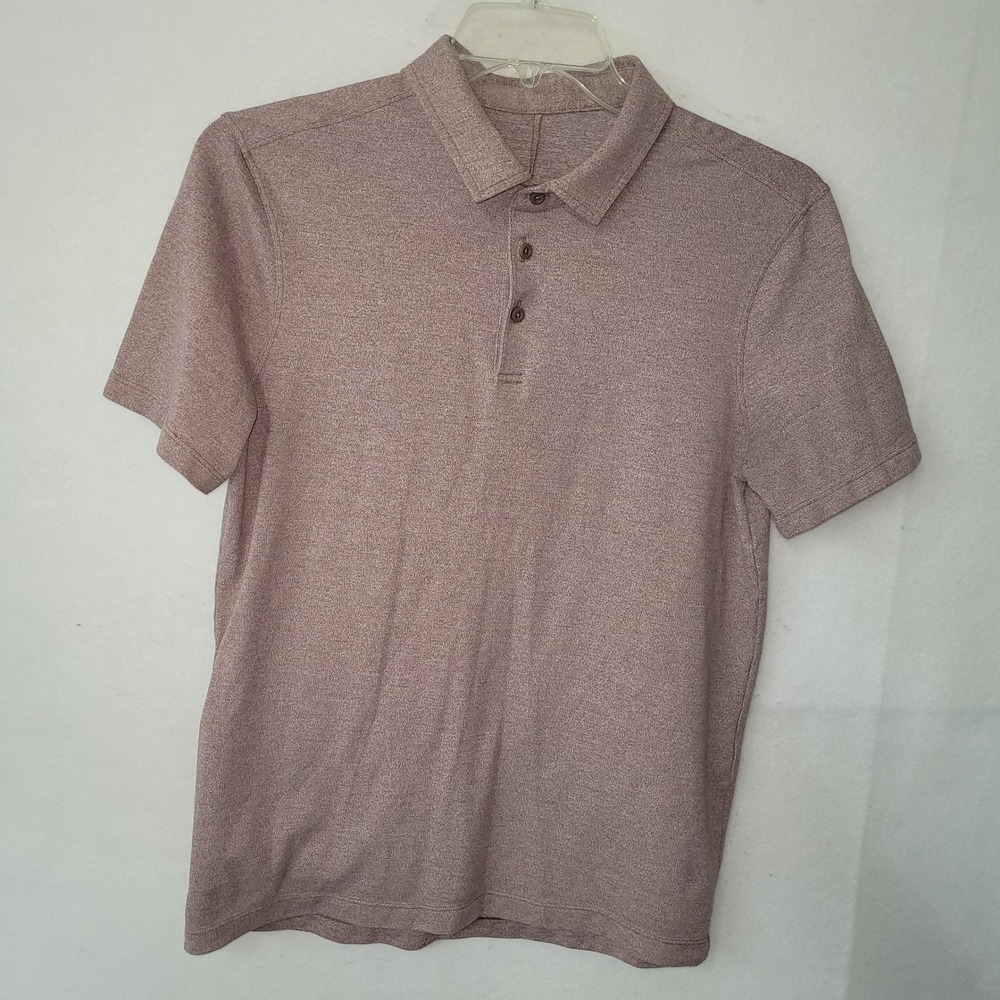 Lululemon Evolution Short Sleeve Polo Shirt‎ Pique Heathered Smoky Topaz Medium